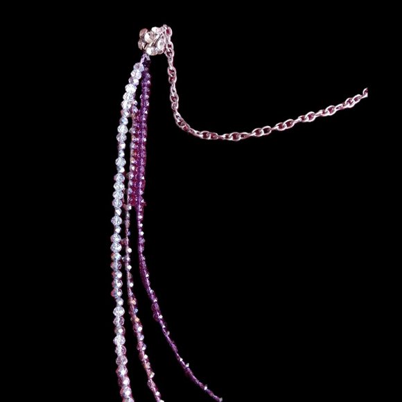 Sparkly, Beaded 3-Strand 40" Necklace - Picture 7 of 7